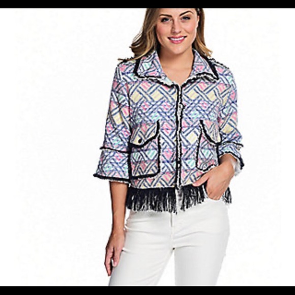 Hilary Radley tweed blazer sz 16 in multicolor